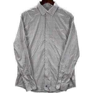 Johnnie-O Men's Prep-Formance Plaid Check Button Down Long Sleeve Shirt Mens Lg